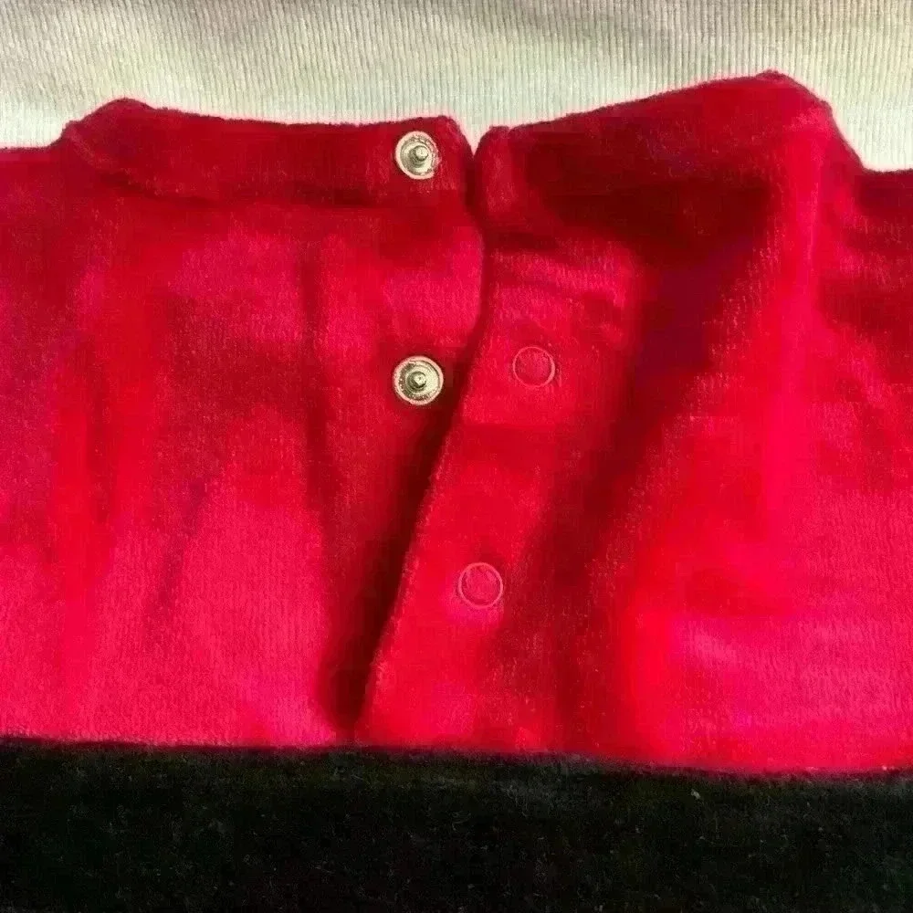 Baby Girl Velvet Christmas/ Santa Dress, 9 Months